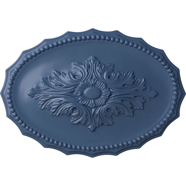 Ekena Millwork Oxford Ceiling Medallion, Hand-Painted Americana, 16 7/8"W x 11 3/4"H x 1 1/2"P CM16OXAMF - main